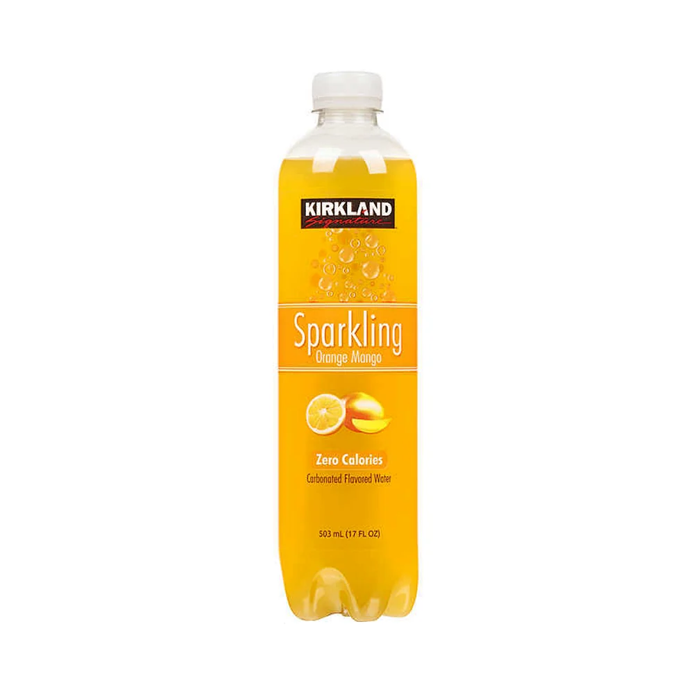 AGUA SPARKLING SABORIZADA KIRKLAND ORANGE MANGO 24 X 503 ML