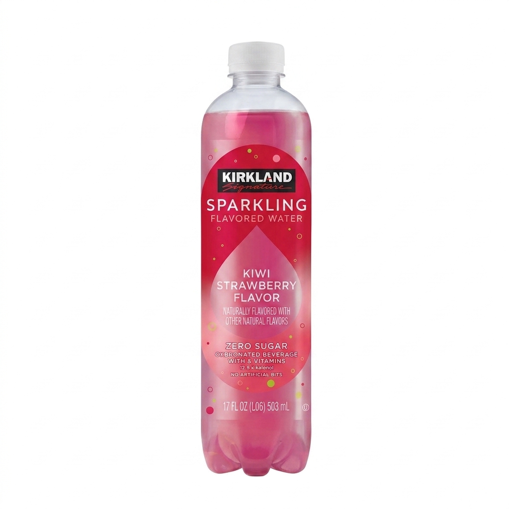 AGUA SPARKLING SABORIZADA KIRKLAND KIWI STRAWBERRY 24 X 503 ML