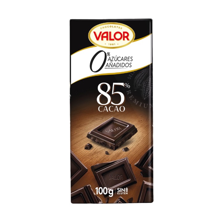 CHOCOLATES VALOR 85% CACAO 100 GR