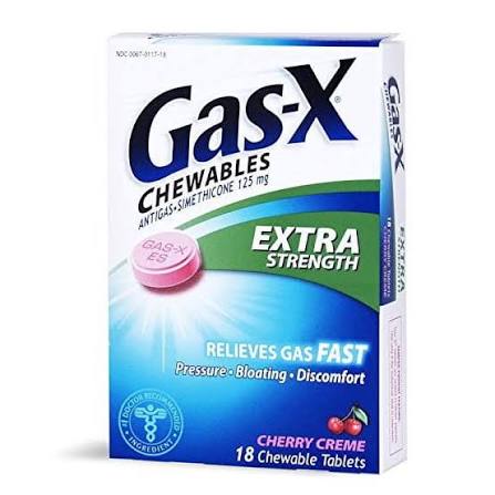 GAS-X EXTRA STRENGH 125MG X 18 CHEWABLE TABS