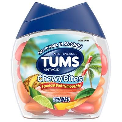 TUMS CHEWY BITES TROPICAL FRUIT EXTRA STRENGTH 32UND
