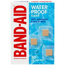 BAND-AID WATER PROOF CLEAR 50 ALL ONE SIZE