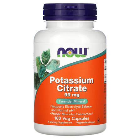 POTASSIUM CITRATE 99MG X 180 CAPSULAS NOW