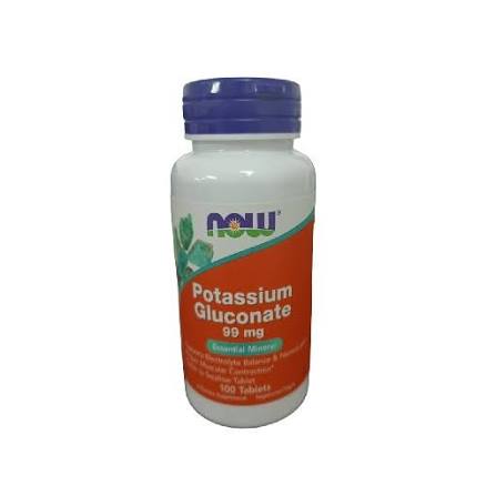 POTASSIUM GLUCONATE 99MG X 100 TABLETAS NOW