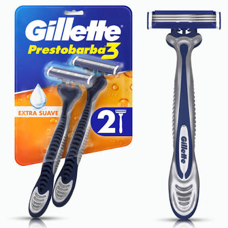 GILLETTE PRESTOBARBA 3 MAQUINA DE AFEITAR X2
