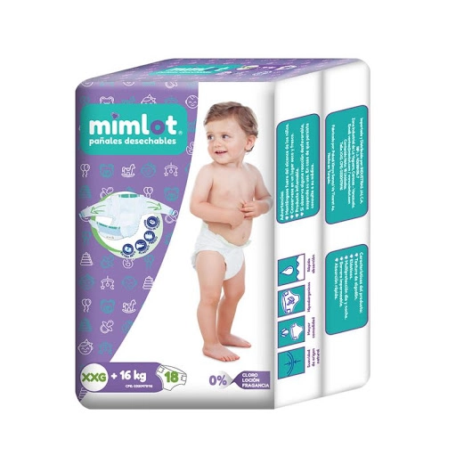 PAÑAL BEBE MIMLOT XXG X18