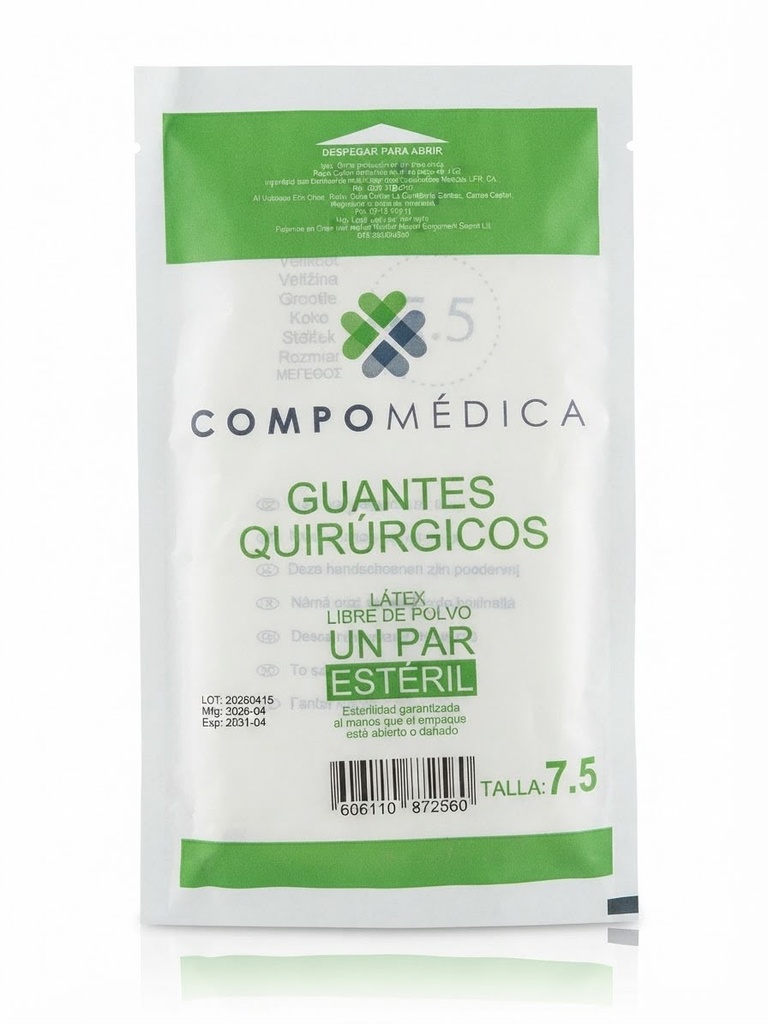 GUANTES QUIRURGICOS TALLA 7.5 UND