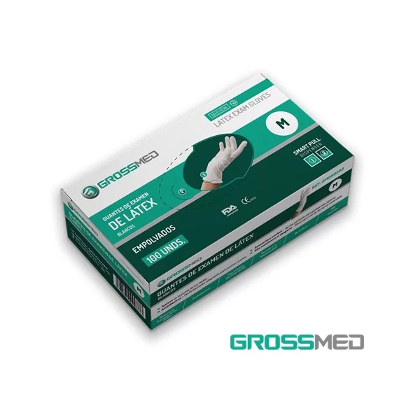 GUANTES DE LATEX TALLA M 100 UND GROSSMED