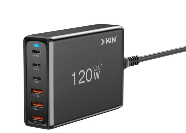 XKIN CARGADOR GAN3 XK-A120P 6 PUERTOS 120W