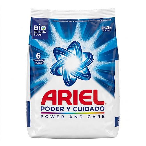 JABON EN POLVO ARIEL PODER Y CUIDADO 800 GR