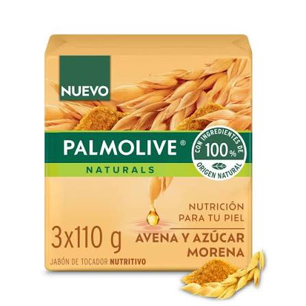PALMOLIVE JABON AVENA Y AZUCAR 110 G X 3