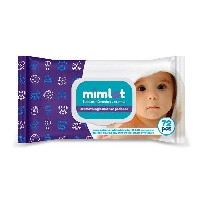 TOALLAS HUMEDAS MIMLOT CREMA X 72 UND