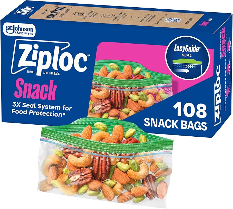ZIPLOC PARA ALMACENAR SNACK 108 UND OFERTA