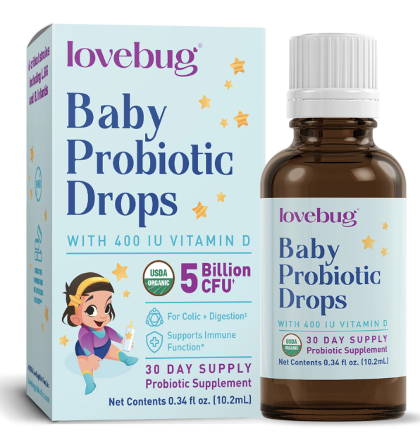 BABY PROBIOTIC DROPS 400 IU VITAMIN D 5 BILLION 20 ML LOVEBUG OFERTA