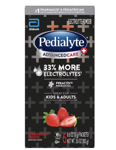 PEDIALYTE ADVANCED CARE BREEZE X 6 PACKETS STRAWBERRY 17G OFERTA