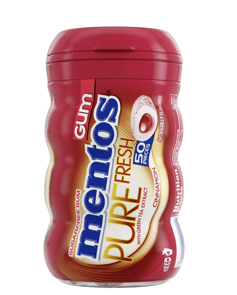 MENTOS GUM PURE FRESH CINNAMON 50 PIECES