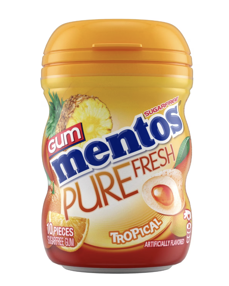 MENTOS GUM PURE FRESH TROPICAL 10 PIECES