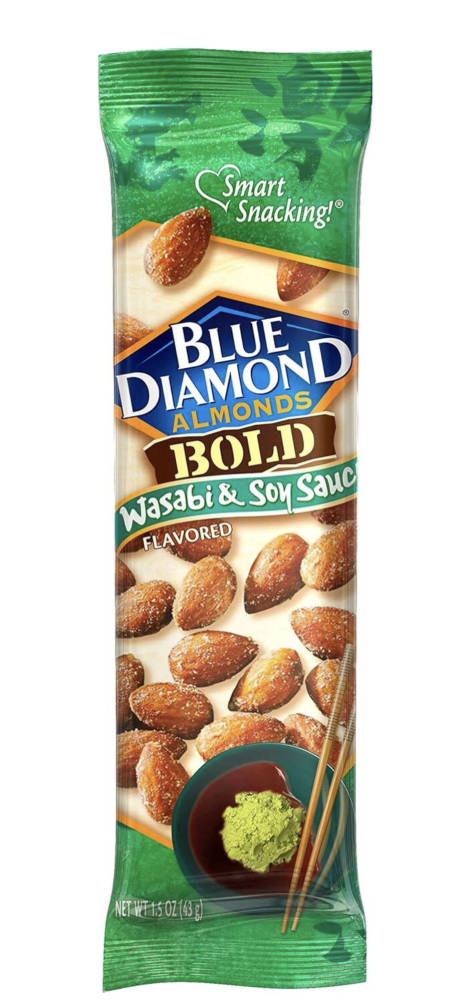 BLUE DIAMOND ALMONDS BOLD WASABI & SOYSAUCE 43 GR