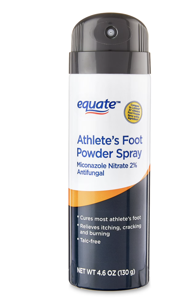 ATHLETES FOOT POWDER SPRAY EQUATE 130 GR