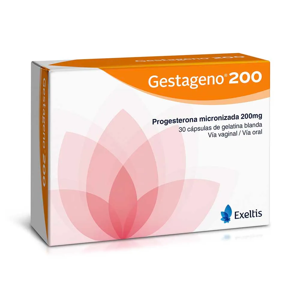 GESTAGENO 200MG 30 CAP