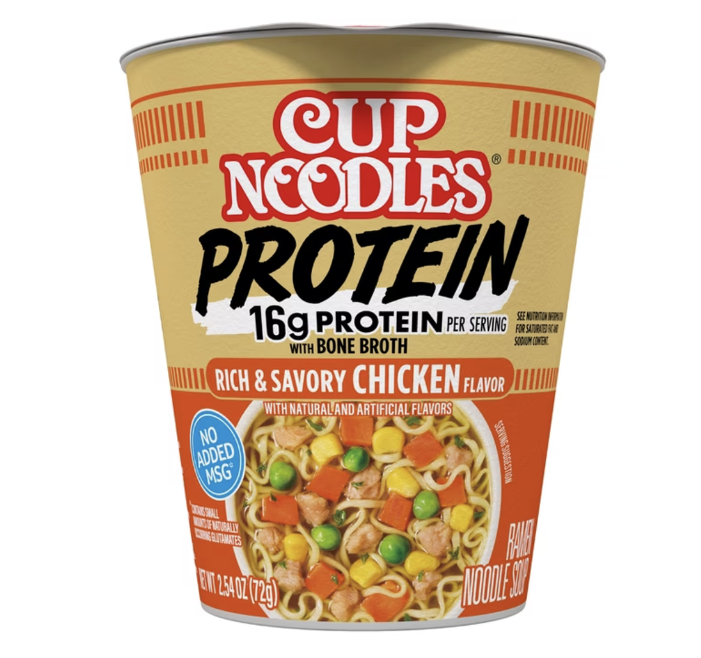 CUP NOODLES PROTEIN 16G RICH&SAVORY CHICKEN FLAVOR 72GR