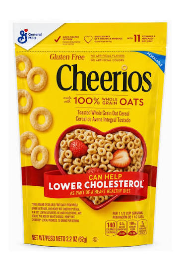 CEREAL CHEERIOS 100% WHOLES GRAIN OATS 62G