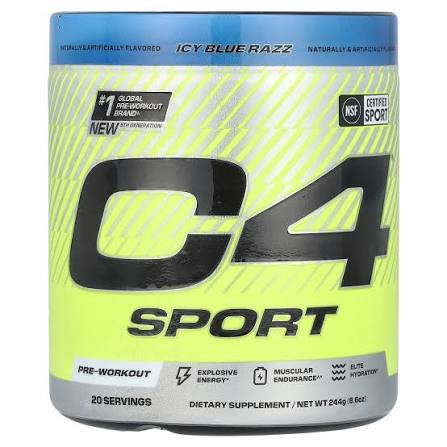 C4 PRE SPORT WORKOUT ICY BLUE RAZZ 244GR OFERTA