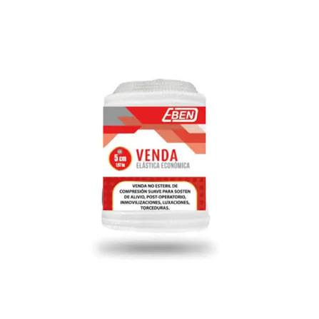 VENDA ELASTICA ECONOMICA 5CM X 1M EBEN