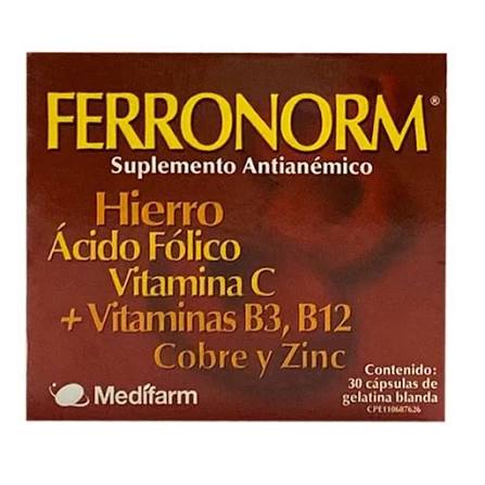 FERRONORM X 30 CAPSULAS BLANDAS
