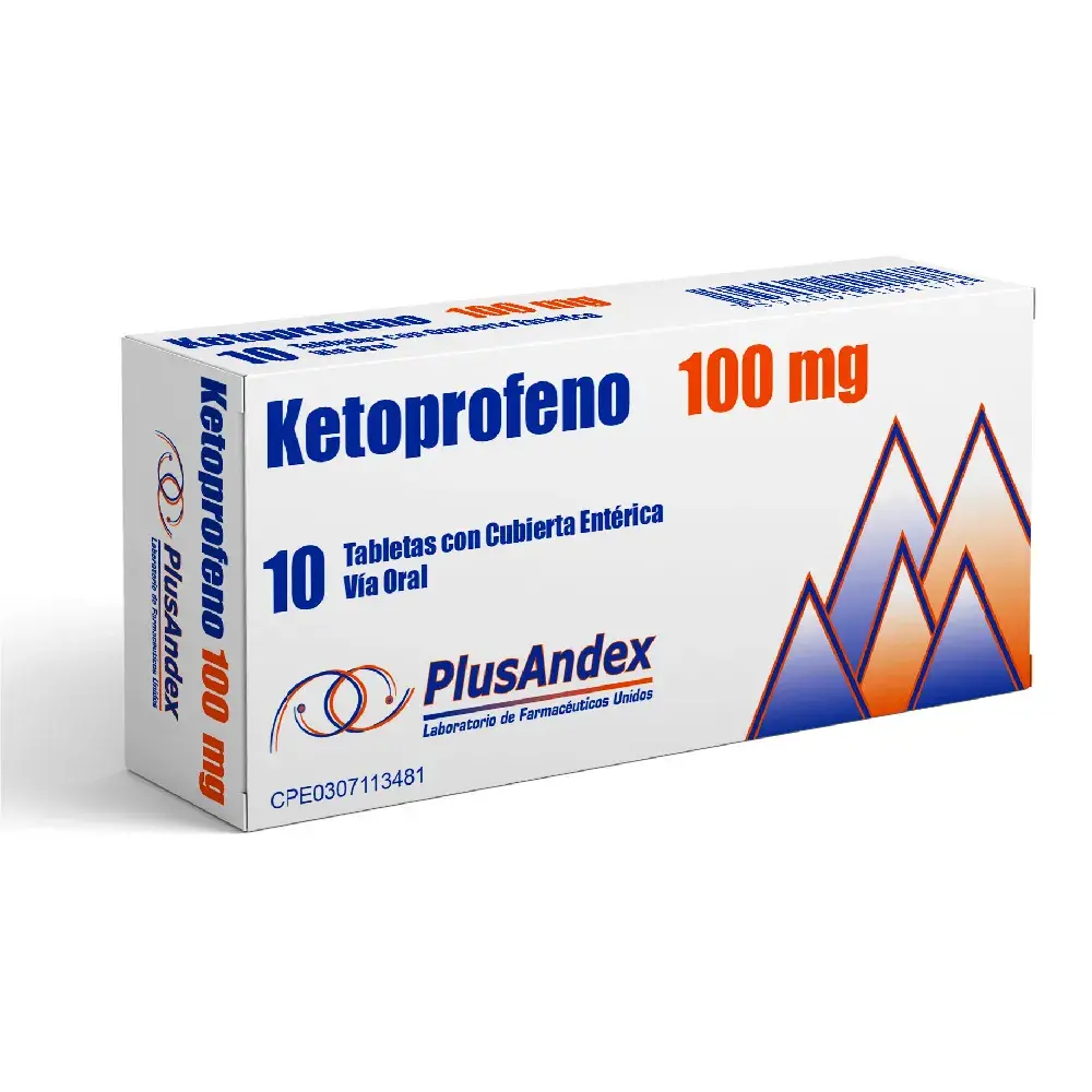 KETOPROFENO 100MG X10 TABLETAS RECUBIERTAS PLUSANDEX