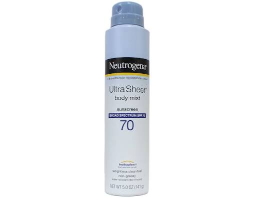NEUTROGENA ULTRA SHEER BROAD BODY MIST SPF 70 141G OFERTA