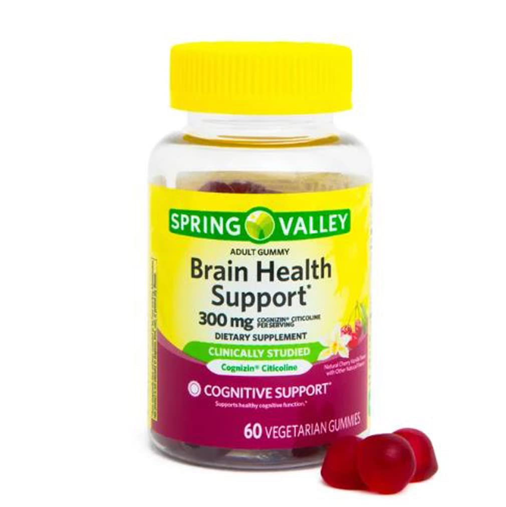 BRAIN HEALTH SUPPORT 300 MG 60 GUMMIES SPRING VALLEY OFERTA