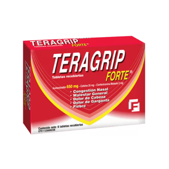 TERAGRIP FORTE 650/20/2MG 6 TAB FARMA