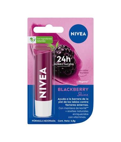 BALSAMO LABIAL NIVEA BLACKBERRY SHINE 4.8G