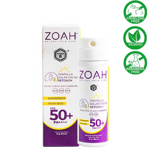 PANTALLA SOLAR FACIAL RETOUCH 65ML ZOAH