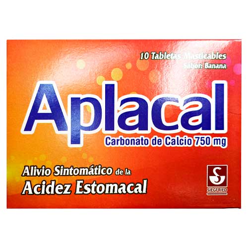 APLACAL 750MG X 10 TAB MASTICABLES SABOR BANANA