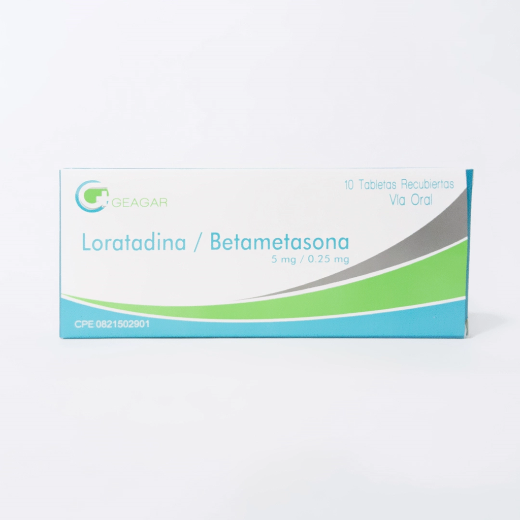 LORATADINA/BETAMETASONA 5MG/0.25MG X 10 TAB GEAGAR
