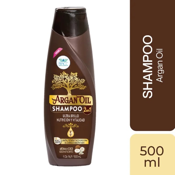 BACC SHAMPOO 2 EN 1 ARGAN OIL 500ML