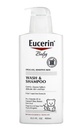 EUCERIN BABY UNSCENTED BABY SHAMPOO AND BODY WASH, TEAR FREE BABY PUMP BOTTLE 400ML