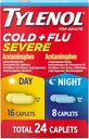 TYLENOL COLD + FLU SEVERE DAY AND NIGHT X 24 TAB.