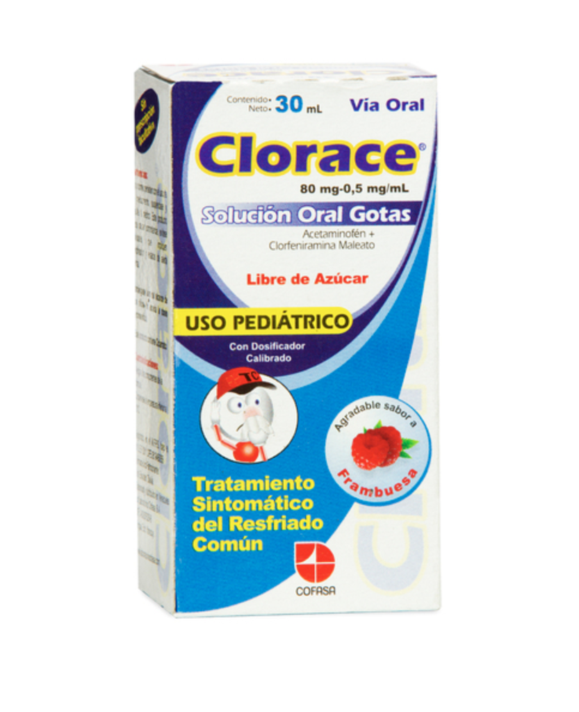 CLORACE SOL. GOTAS PEDIÁTRICO 30ML COFASA | Tu Farmacia Actual