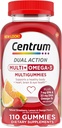 CENTRUM DUAL ACTION MULTI + OMEGA 3 X 110 GUMMIES