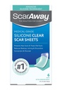 SCAR AWAY SILICONE CLEAR SCAR SHEETS X 6 UND