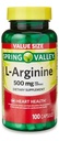L-ARGININE 500MG X 100 CAPS SPRING VALLEY