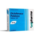 DICLOFENACO POTASICO 50mg x 20 TABLETAS UNIPHARMA