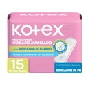 KOTEX CON INDICADOR DE CAMBIO X 15 PROTECTORES DIARIOS