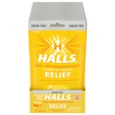 HALLS RELIEF HONEY LEMON SUGAR FREE X 25 DROPS
