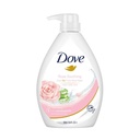 BODY WASH DOVE ROSE SOOTHING 1 LT