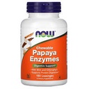 CHEWABLE PAPAYA ENZYMES NOW 180CA