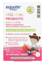 PROBIOTIC CHILDRENS EQUATE 30 TABLETAS MASTICABLES